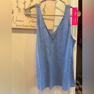 Lilly Pulitzer linen tank top sz Lg
